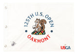 Ludvig Aberg Signed 2025 US Open White Golf Flag PSA/DNA