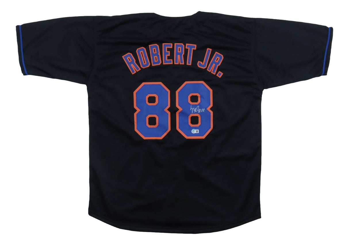 Luis Robert New York Signed Black Baseball Jersey BAS