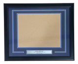 The Sports Integrity Luka Doncic Dallas Mavericks 11x14 Horizontal Photo Frame Kit features a black frame, blue mat, empty photo slot, and a silver plaque that reads "Luka Doncic 2018-19 NBA Rookie of the Year Dallas Mavericks.