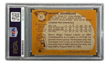Magic Johnson Signed On Card 1981 Topps #21 Lakers Trading Card PSA Auto 10