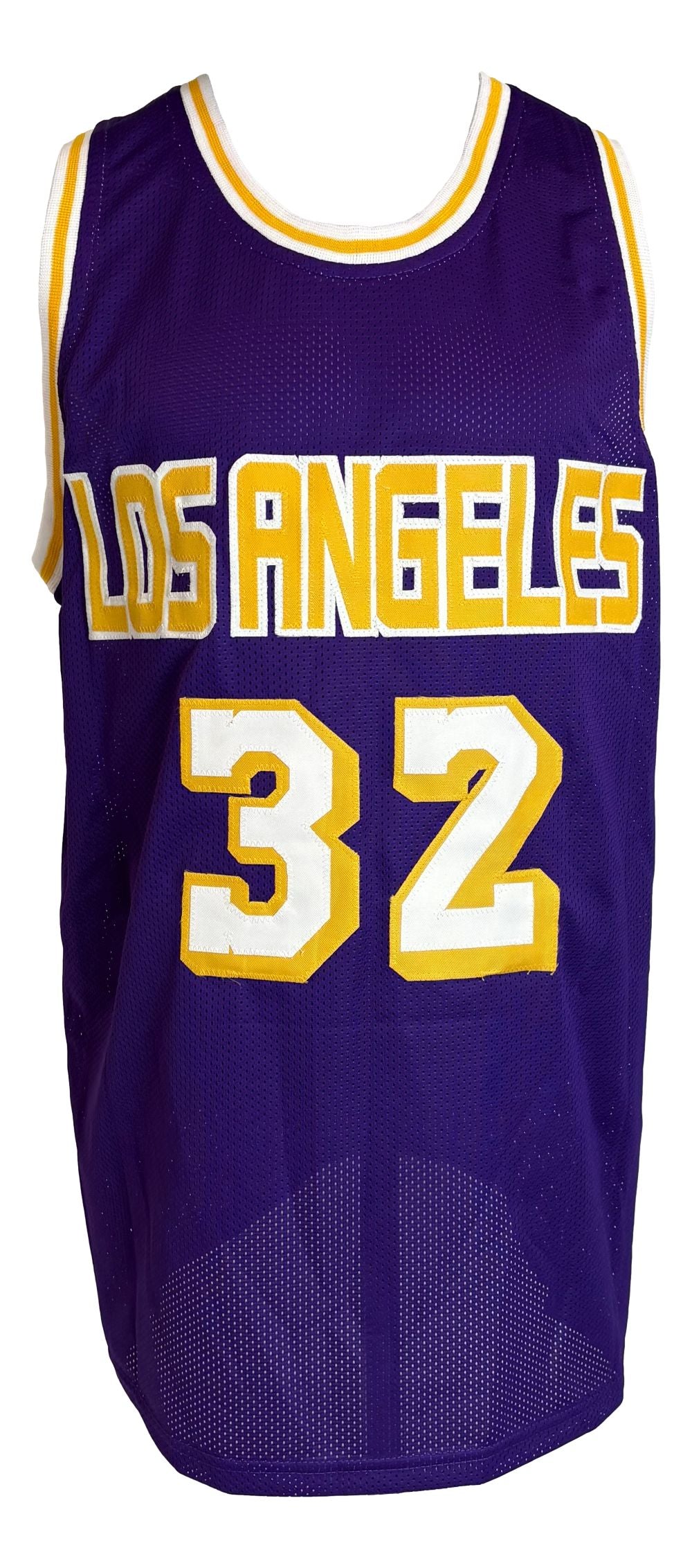 Magic Johnson Los Angeles Signed Purple Basketball Jersey PSA/DNA
