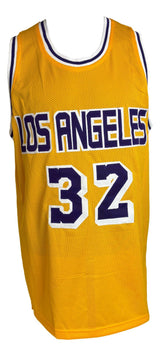 Magic Johnson Los Angeles Signed Yellow Basketball Jersey PSA/DNA