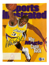 Magic Johnson Lakers Signed Sports Illustrated Magazine Feb 12 1996 BAS