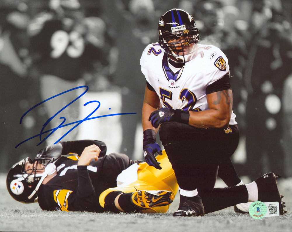 Ravens Ray Lewis Authentic Signed 8x10 Photo