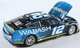 Ryan Blaney Signed 2022 #12 Wabash | 1:24 Diecast Car (PA)