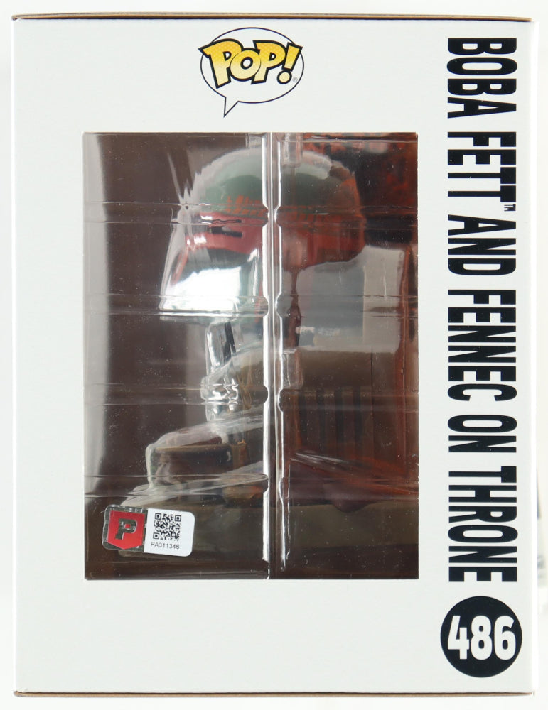 Daniel Logan Signed "Star Wars" Boba Fett And Fennec On Throne #486 Funko Pop! Bobble-Head Vinyl Figure Inscribed "Boba Fett" (PA)