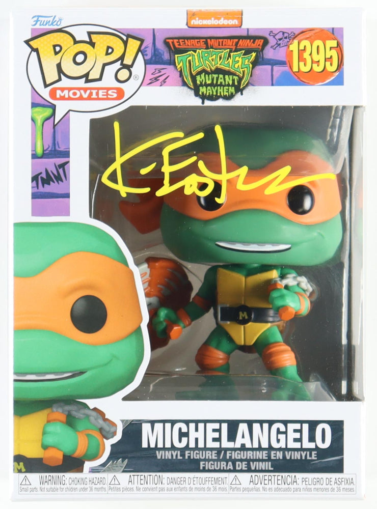 Kevin Eastman Signed "Teenage Mutant Ninja Turtles" Mutant Mayhem #1395 Michelangelo Funko Pop! Vinyl Figure (PA)
