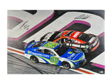 Daniel Suárez & Ross Chastain Dual-Signed NASCAR 2024 Atlanta Win Celebration 20x32 Gallery Wrapped Photo on SpeedCanvas (Suárez COA)