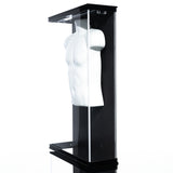 Flat Wall-Mount Jersey Display Case with UV-Protected Acrylic and Mannequin Torso – Black