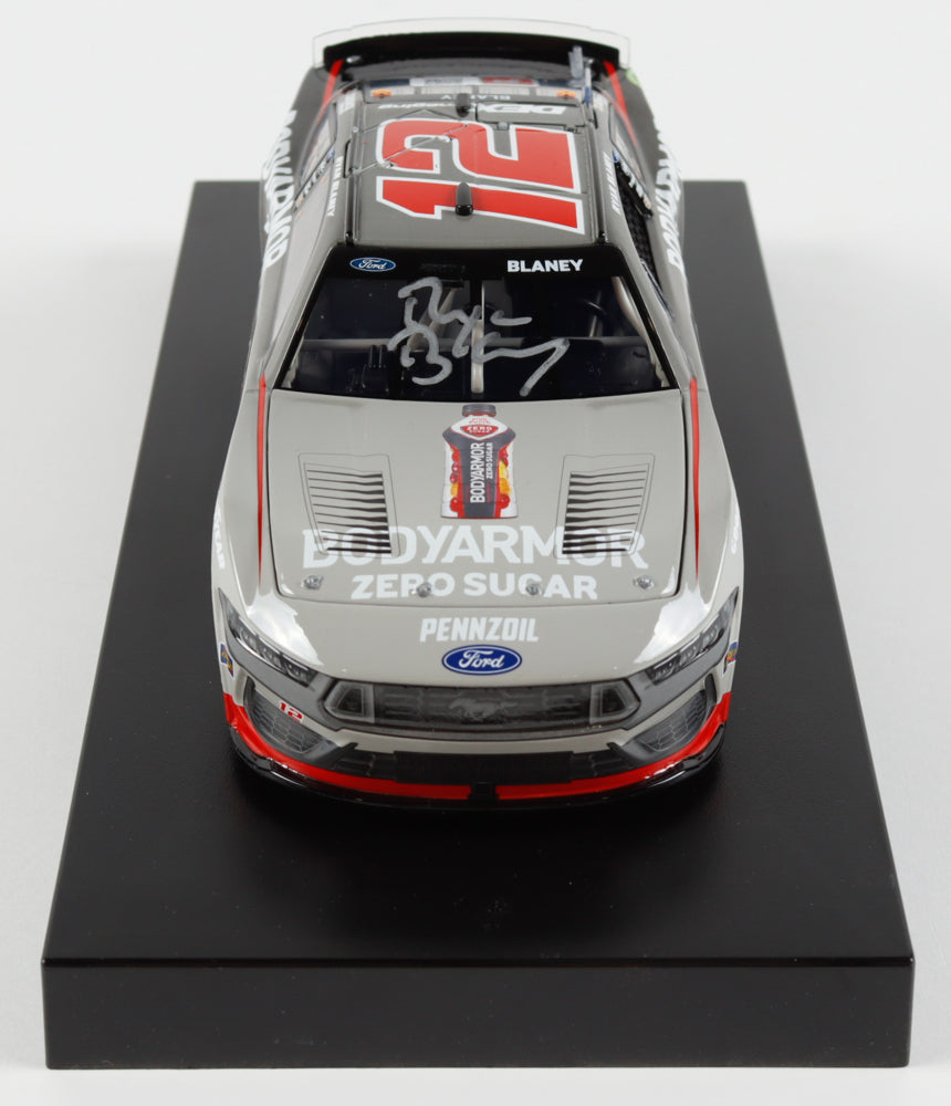 Ryan Blaney Signed LE 2025 NASCAR #12 BodyArmor Zero Sugar Mustang 1:24 Diecast Car (PA)