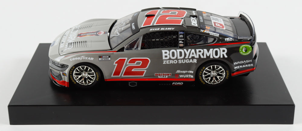Ryan Blaney Signed LE 2025 NASCAR #12 BodyArmor Zero Sugar Mustang 1:24 Diecast Car (PA)
