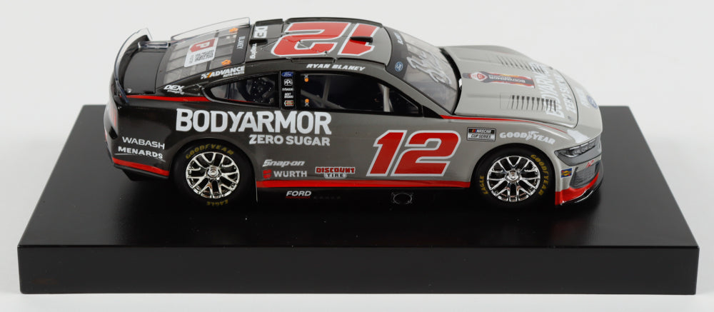 Ryan Blaney Signed LE 2025 NASCAR #12 BodyArmor Zero Sugar Mustang 1:24 Diecast Car (PA)
