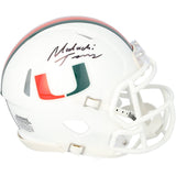 Malachi Toney Autographed Miami Hurricanes Speed Mini Helmet Fanatics