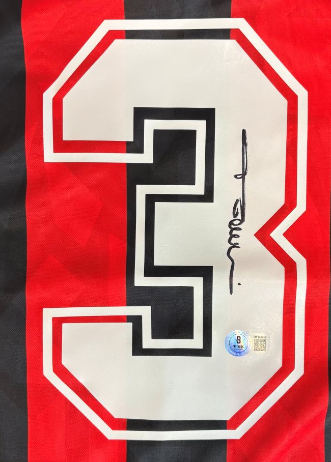 Paolo Maldini Signed AC Milan 1993/94 Lotto Soccer Jersey BAS