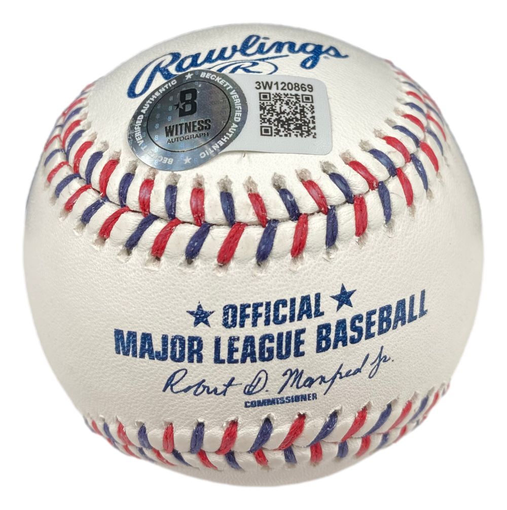 Manny Ramirez Signed Boston Red Sox Logo Baseball 04-07 Champs BAS