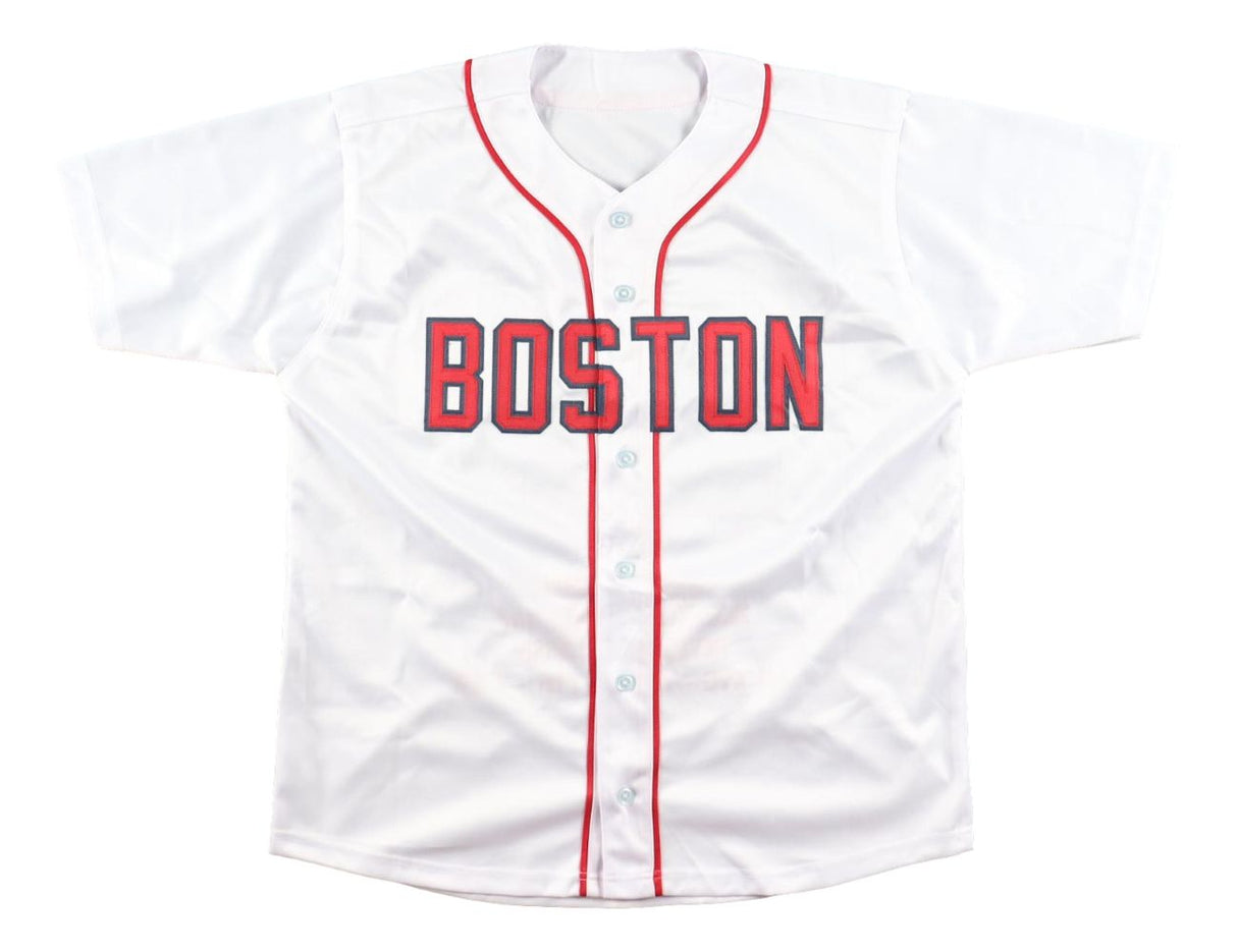 Manny Ramirez Boston Signed White 2004 WS MVP Stat Baseball Jersey BAS