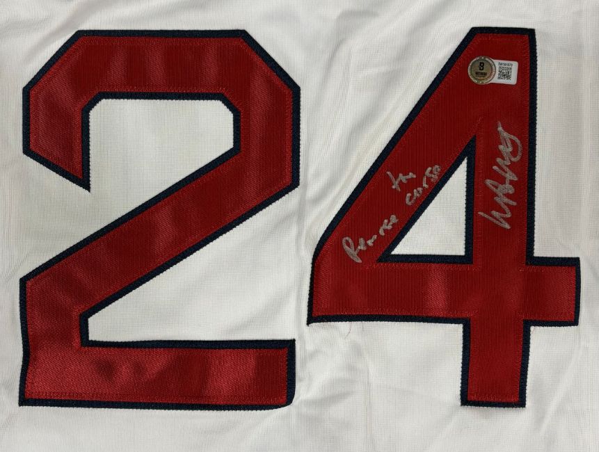 Manny Ramirez Boston Signed White Baseball Jersey Reverse The Curse BAS