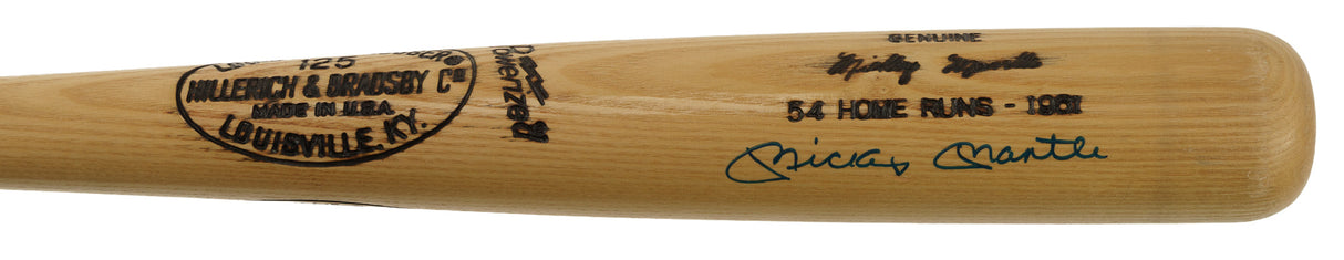 Mickey Mantle Roger Maris Signed Louisville Slugger LE 79/115 Bat JSA LOA