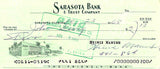 Heinie Manush Autographed Check Washington Senators SKU #100279