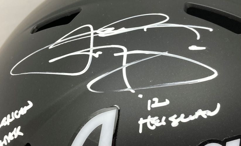 Johnny Manziel Signed Texas A&M Full Size Replica Speed Helmet w/ 3 Insc BAS