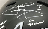Johnny Manziel Signed Texas A&M Full Size Replica Speed Helmet w/ 3 Insc BAS
