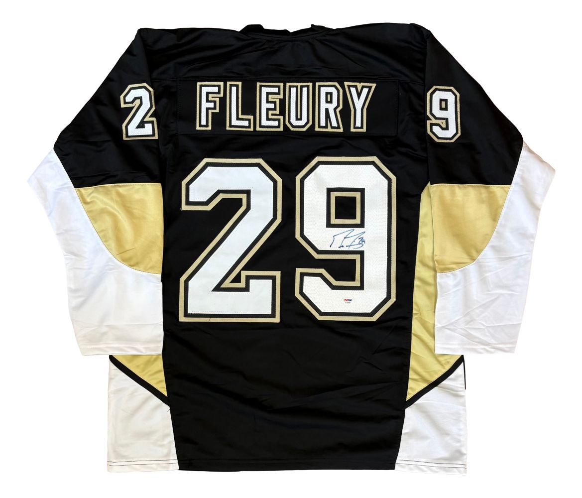 Marc-Andre Fleury Pittsburgh Signed Black Hockey Jersey PSA/DNA Hologram