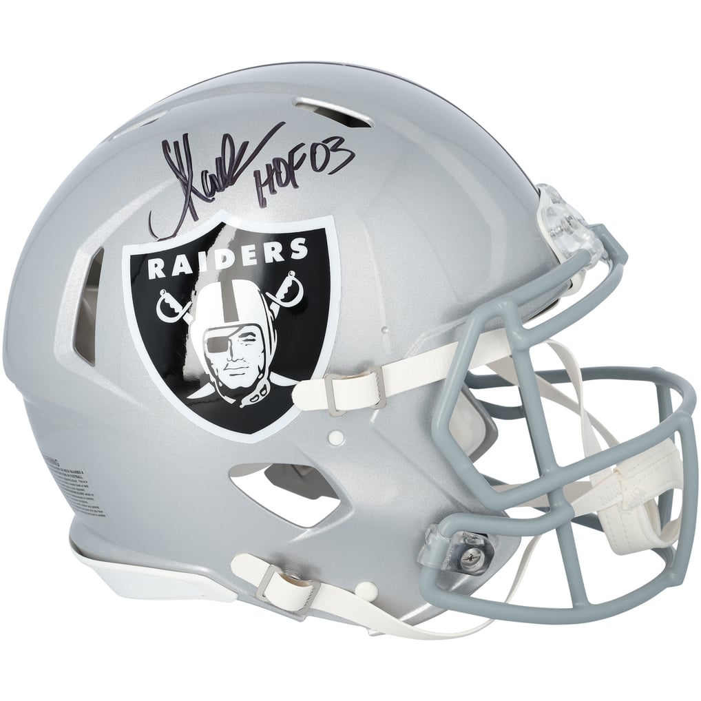 Marcus Allen Autographed/Inscribed "HOF 03" Raiders Speed Authentic Helmet Fanatics