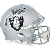 Marcus Allen Autographed/Inscribed "HOF 03" Raiders Speed Authentic Helmet Fanatics