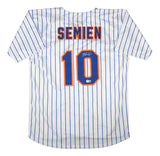 Marcus Semien New York Signed White Baseball Jersey BAS