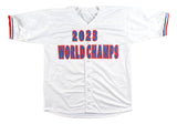 Marcus Semien Texas Signed White Baseball Jersey BAS