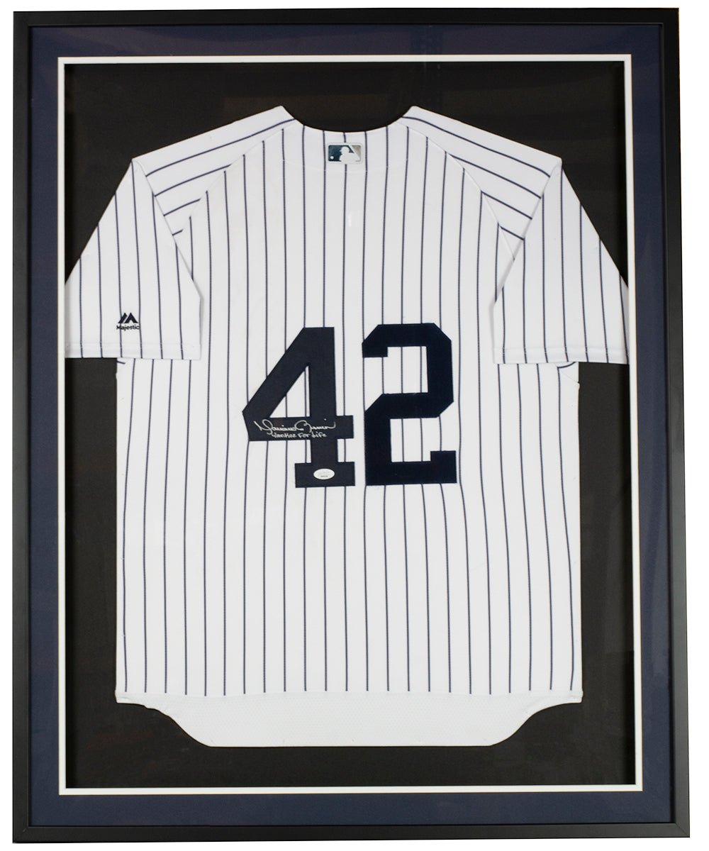 Mariano Rivera Signed Framed New York Yankees Flexbase Jersey Yankee For Life JSA - Sports Integrity