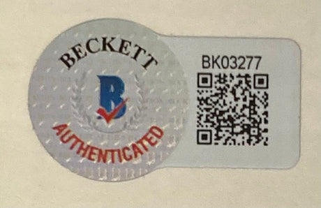 The Sports Integrity Mark Messier New York Rangers Signed 3x5 Index Card BAS features a Beckett Authenticated sticker with holographic seal, Beckett logo, AUTHENTICATED in red, QR code, and code BK03277 on a white background.