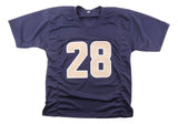 Marshall Faulk St. Louis Signed Navy Football Jersey JSA QR