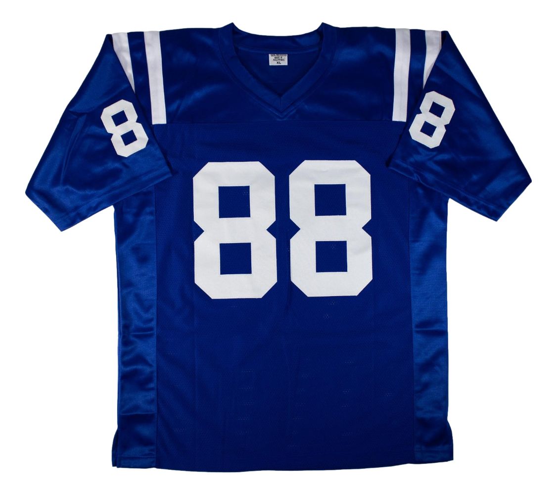 Marvin Harrison Indianapolis Signed Blue Football Jersey JSA Hologram