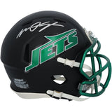 Mason Taylor Autographed New York Jets Black 2024 Alternate Speed Mini Helmet Fanatics