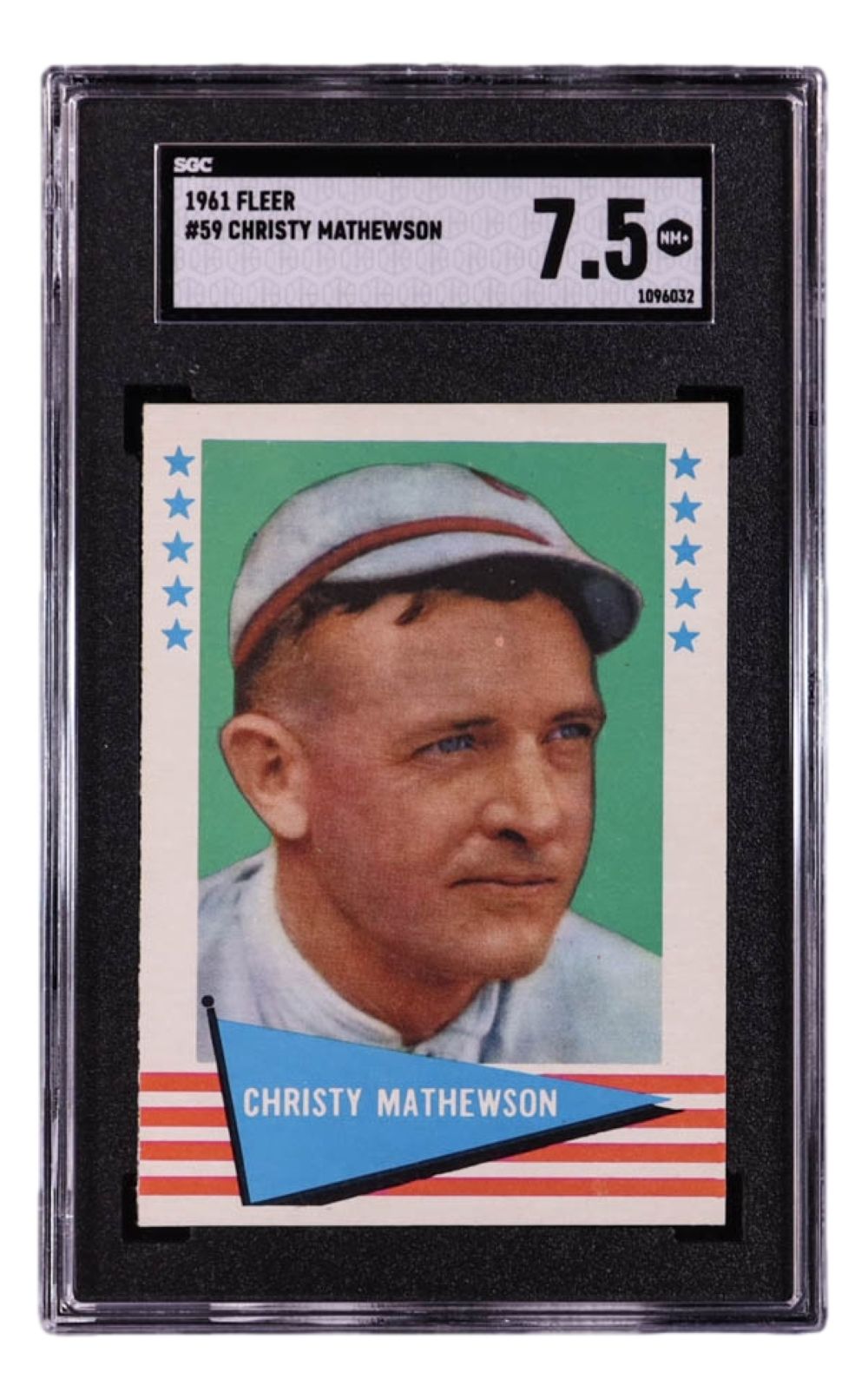 Christy Mathewson 1961 Fleer #59 New York Giants Trading Card CGC NM 7.5