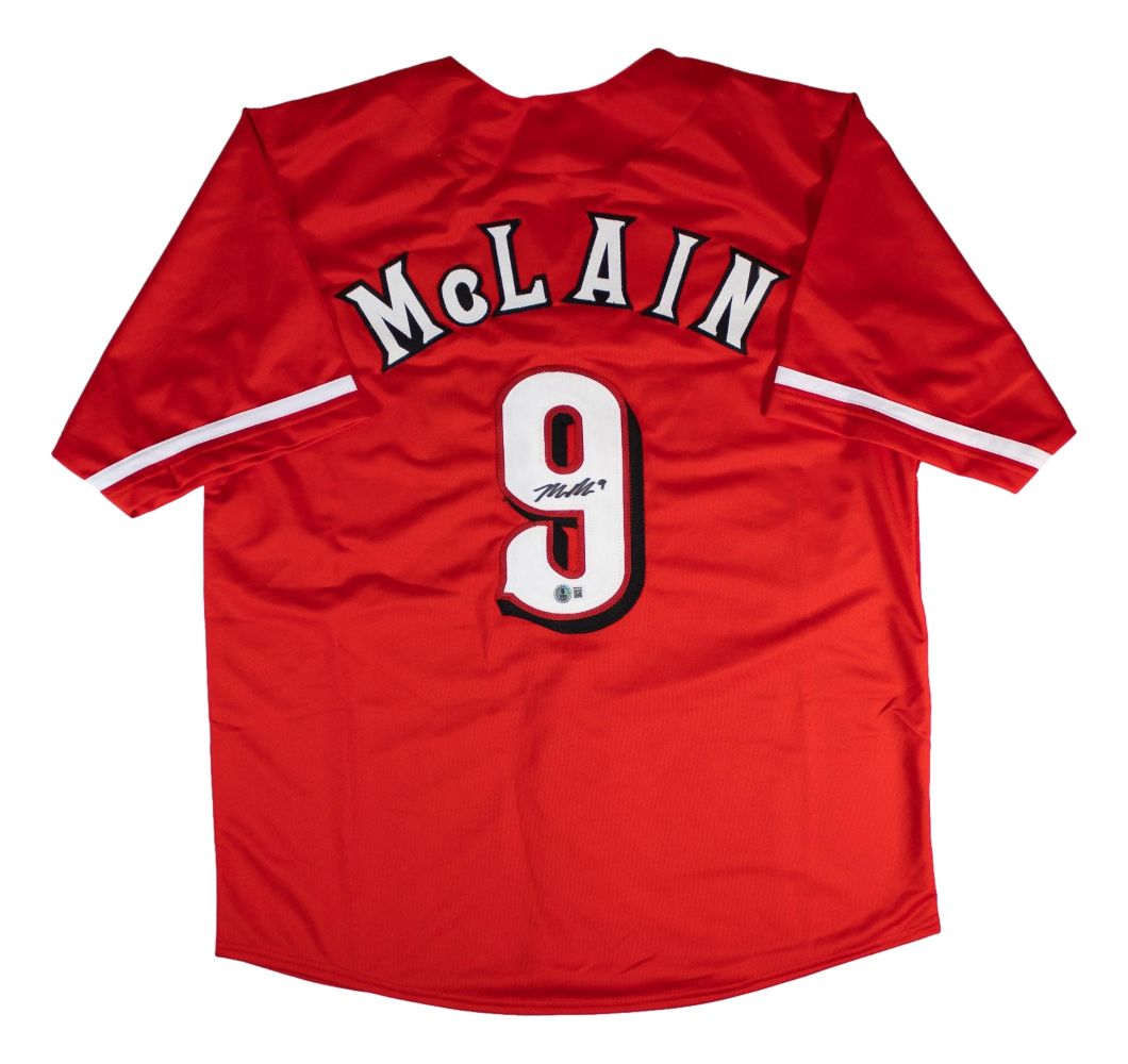 Matt McLain Cincinnati Signed Red Baseball Jersey BAS