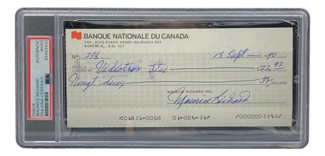 Maurice Richard Signed Montreal Canadiens Bank Check #238 PSA/DNA - Sports Integrity