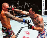 Max Holloway Signed 8x10 MMA Fight vs Dustin Poirier JSA QR