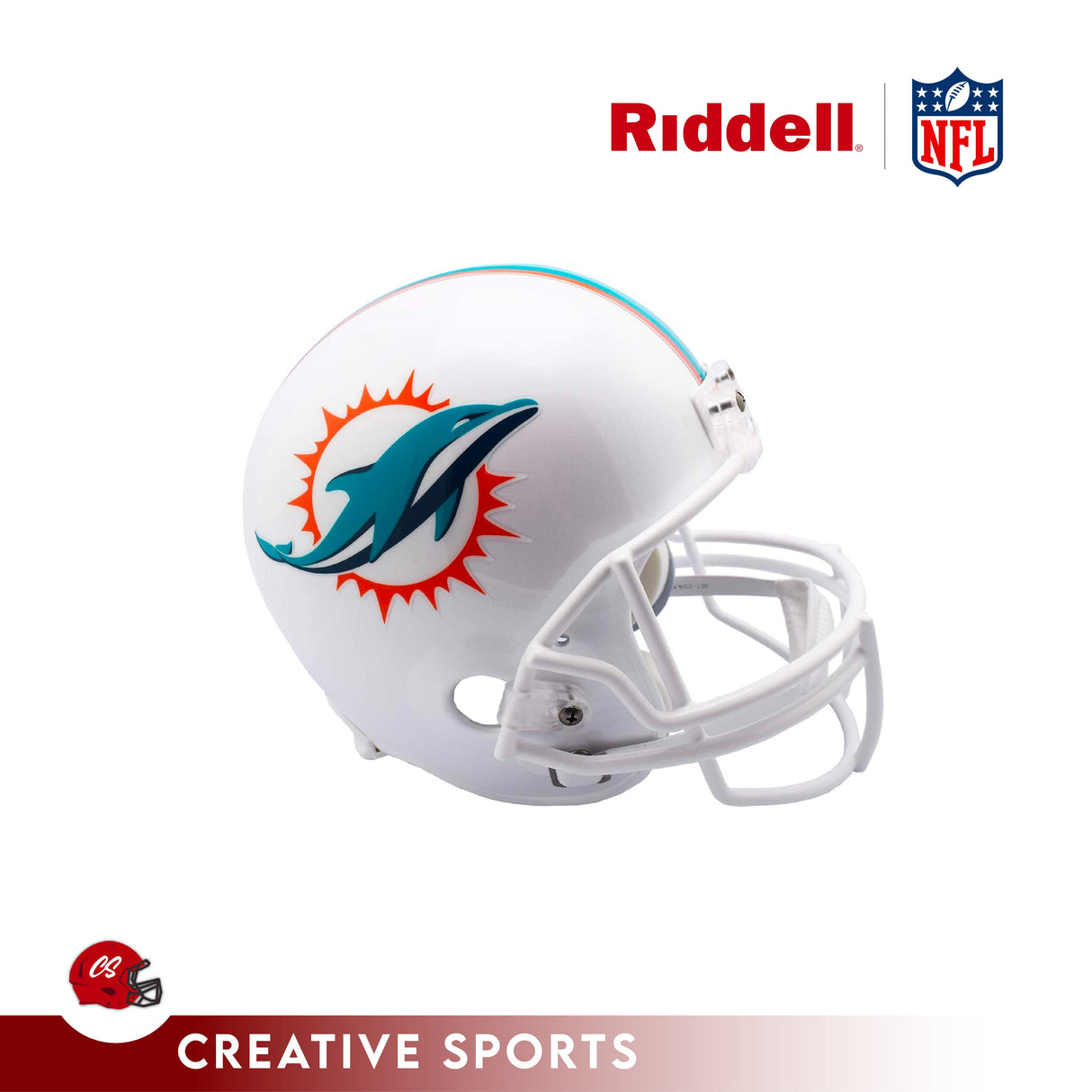 Miami Dolphins Riddell VSR4 Full Size Replica Football Helmet