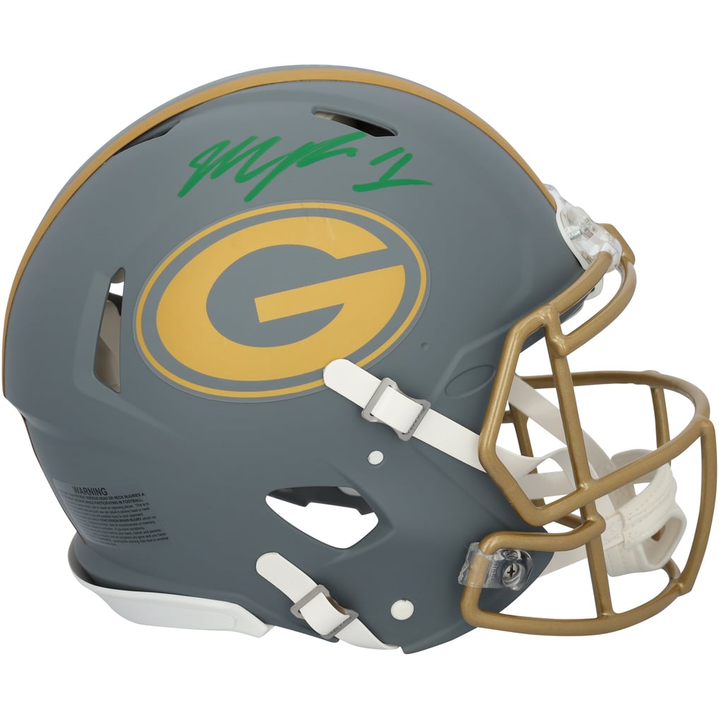 Micah Parsons Autographed Green Bay Packers Slate Speed Authentic Helmet Fanatics