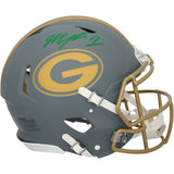 Micah Parsons Autographed Green Bay Packers Slate Speed Authentic Helmet Fanatics