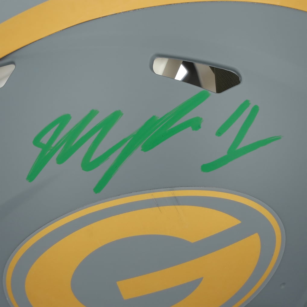 Micah Parsons Autographed Green Bay Packers Slate Speed Authentic Helmet Fanatics