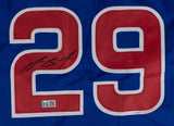 Michael Busch Chicago Signed Blue Baseball Jersey GTSM