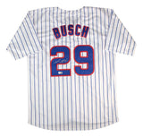 Michael Busch Chicago Signed White Baseball Jersey BAS