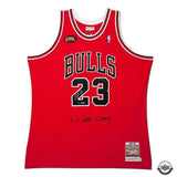 MICHAEL JORDAN Autographed Bulls 1997-98 NBA Finals Authentic Jersey UDA LE 123