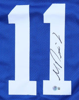 Michael Pittman Jr Indianapolis Signed Blue Football Jersey BAS