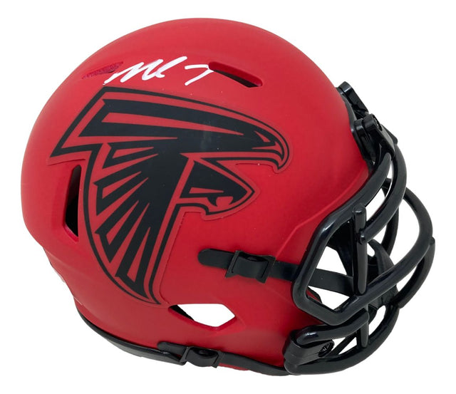 Falcons Rave Helmet Michael Vick Signed Atlanta Falcons Rave Mini Speed Helmet BAS ...