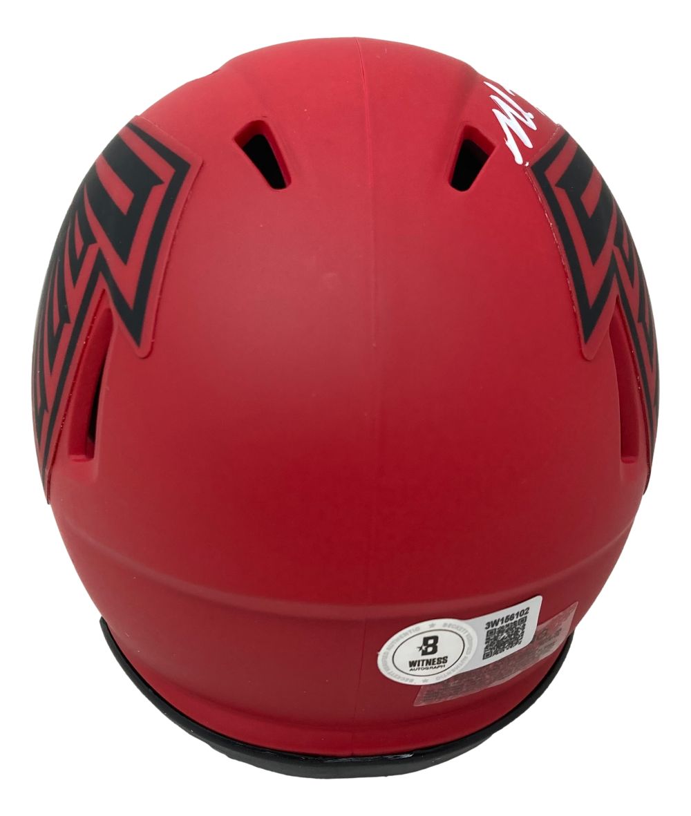 Michael Vick Signed Atlanta Falcons Rave Mini Speed Helmet BAS