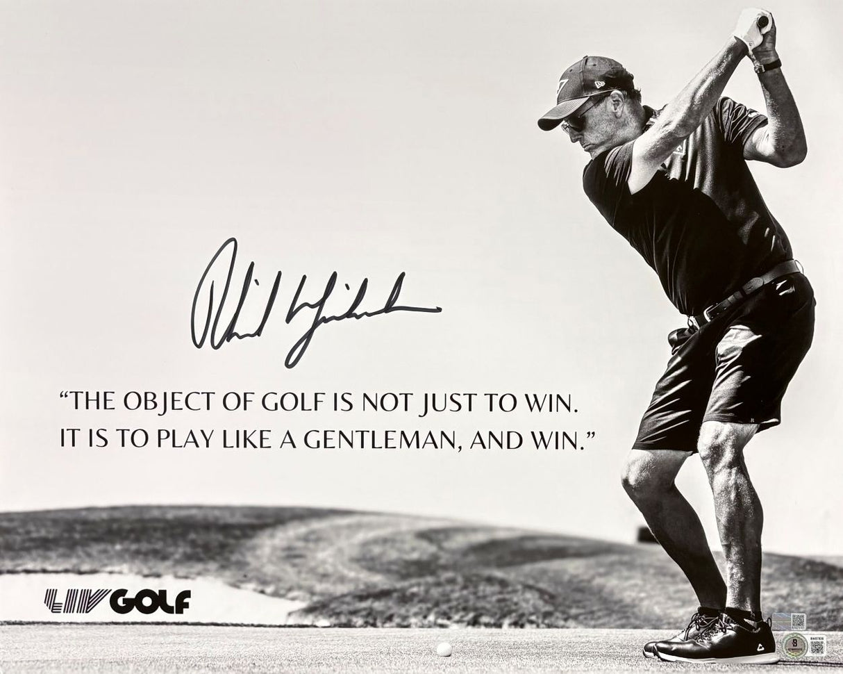Phil Mickelson Signed 16x20 LIV Golf Photo BAS